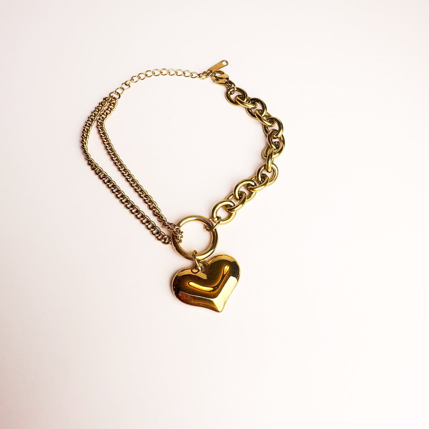 Bold Heart Chain Bracelet