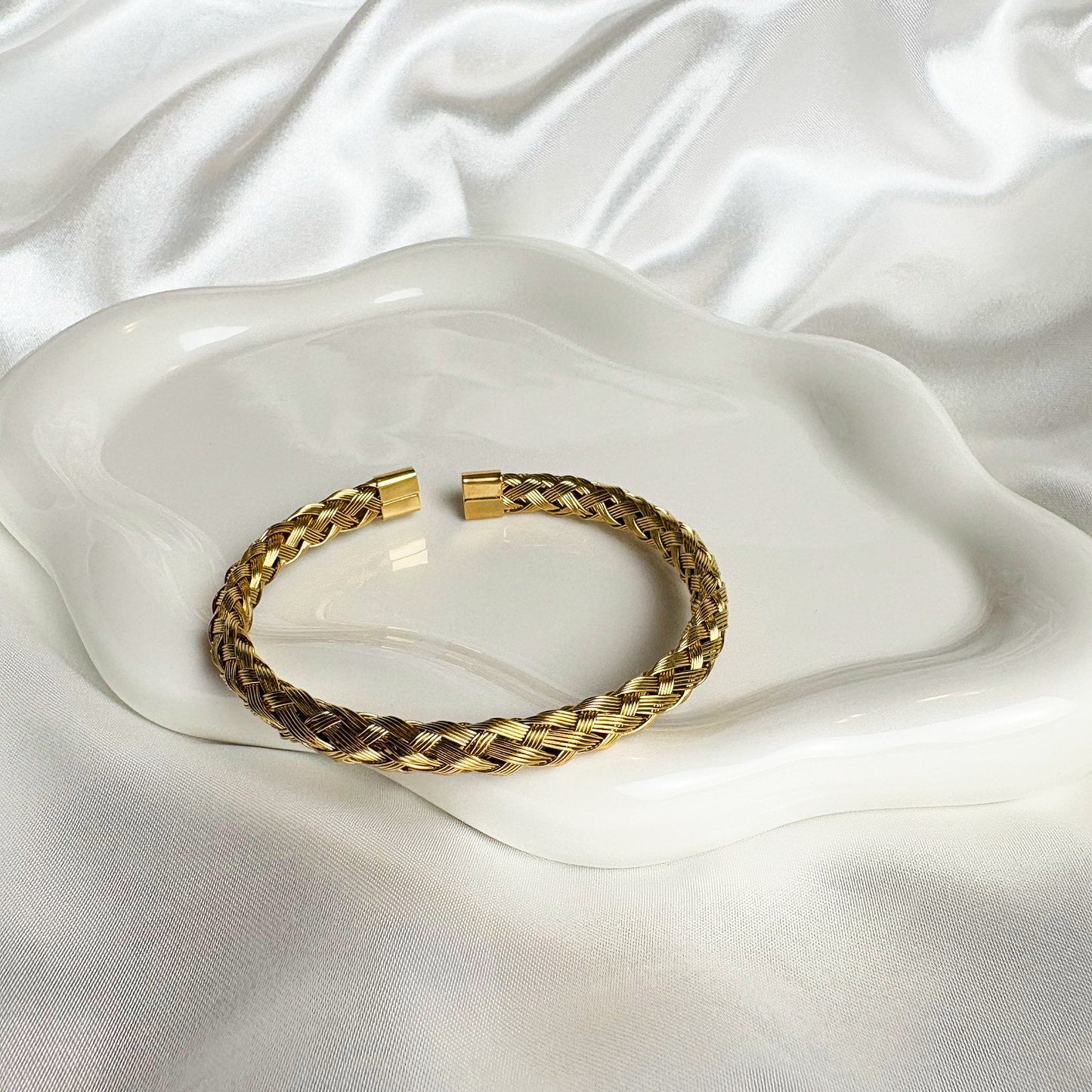 The Aurora Braid Bangle